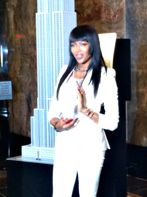NAOMI CAMPBELL LIGHTS THE EMPIRE STATE BUILDING © Don411.com Media .